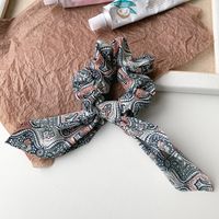 New Fashion Retro Printing Ribbon Hair Scrunchies sku image 3