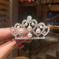 Children's Rhinestone Crown Cute Hairpin sku image 15