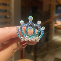 Children's Rhinestone Crown Cute Hairpin sku image 7