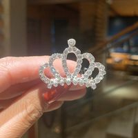 Children's Rhinestone Crown Cute Hairpin sku image 5