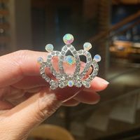 Children's Rhinestone Crown Cute Hairpin sku image 1