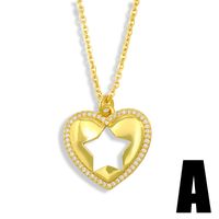 Fashion Simple Peach Heart-shaped Necklace sku image 1
