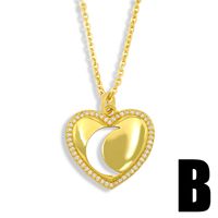 Fashion Simple Peach Heart-shaped Necklace sku image 2