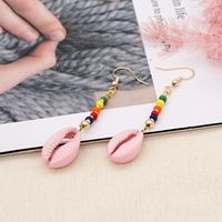 Bohemian Shell Colorful Bead Earrings sku image 2