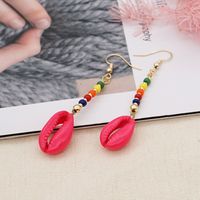Bohemian Shell Colorful Bead Earrings sku image 3