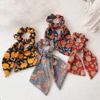 Korean Retro Floral Hair Scrunchies sku image 2