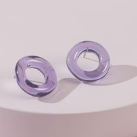 Fashion Transparent Acrylic Resin Earrings sku image 1