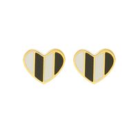 Korean Simple Heart Earrings sku image 5