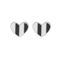 Korean Simple Heart Earrings sku image 4