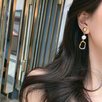 New Korean Long Tassel Pearl Earrings main image 3
