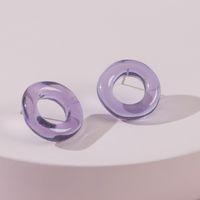 Fashion Transparent Acrylic Resin Earrings main image 4