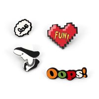 Cute Cartoon Letter Acrylic Brooch Set main image 2