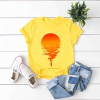 Women's Short Sleeve Printing Casual Fashion Graffiti sku image 6