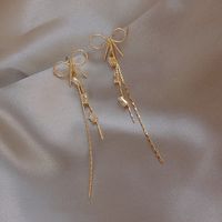Simple Fashion Tassel Bow Earrings main image 3