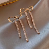 Bow Knot Long Tassel Earrings sku image 1