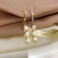 Fashion Pearl Micro Diamonds Earrings main image 1