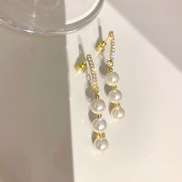 Fashion Pearl Micro Diamonds Earrings main image 3