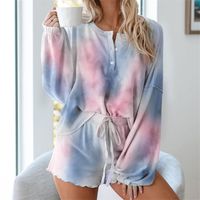New Fashion Tie-dye Printing Long-sleeved Pajamas main image 7