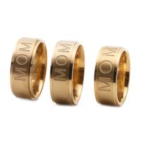 Wholesale Letter Mom Stainless Steel Ring main image 3