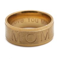 Wholesale Letter Mom Stainless Steel Ring main image 6