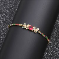 Micro-inlaid Zircon Beads Color Zirconium Chain Bracelet main image 5