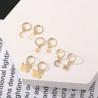 Fashion Star Moon Butterfly Earrings main image 5