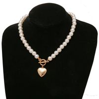 Nouveau Collier De Perles Rétro D&#39;amour De Mode main image 4