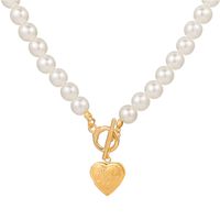 Nouveau Collier De Perles Rétro D&#39;amour De Mode main image 6