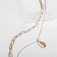 New Fashion Sequins Irregular Shape Double Necklace main image 5