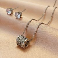 Korean Snake Bone Chain Diamond Earrings main image 1