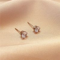 Korean Snake Bone Chain Diamond Earrings main image 4