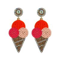 Fashion Diamond Beads Earrings Wholesale main image 1