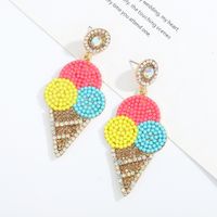 Fashion Diamond Beads Earrings Wholesale main image 3