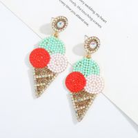 Fashion Diamond Beads Earrings Wholesale main image 4