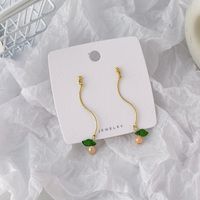 Fashion Colorful Crystal Cherry Earrings sku image 2