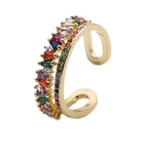 Fashion Colorful Zircon Adjustable Ring sku image 1