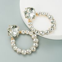 Fashion Alloy Round Diamond Retro Earrings sku image 2