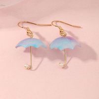 Fashion Mini Umbrella Contrast Color Earrings sku image 3