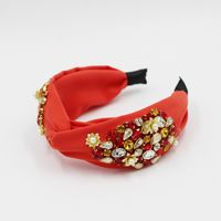 New Fashion Baroque Flower Pearl Headband sku image 1