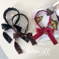 Korean New Ruffled Braided Bowknot Headband main image 1