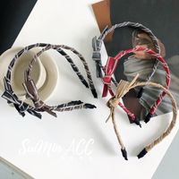 Korean Fashion Imitation Leather Bowknot Hairband main image 4