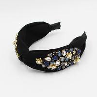 New Fashion Baroque Flower Pearl Headband main image 4