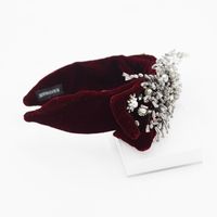 New Fashion Velvet Bowknot Tassel Woven Flower Headband main image 6