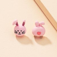 Korean Fashion Rabbit Asymmetric Earrings main image 1