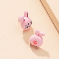 Korean Fashion Rabbit Asymmetric Earrings main image 4
