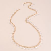 Punk Retro Metal Imitation Pearl Waist Chain main image 4