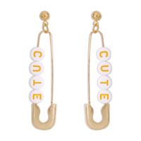 Fashion Creative Paper Clip Letter Earrings main image 3