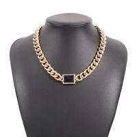 Fashion Simple Thick Chain Necklace Earrings Set main image 3