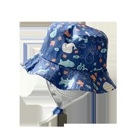 Korean Fashion Windproof Children's Cute Marine Life Fisherman Hat main image 6