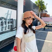 Korean Fashion Embroidered Letter Bucket Hat main image 6